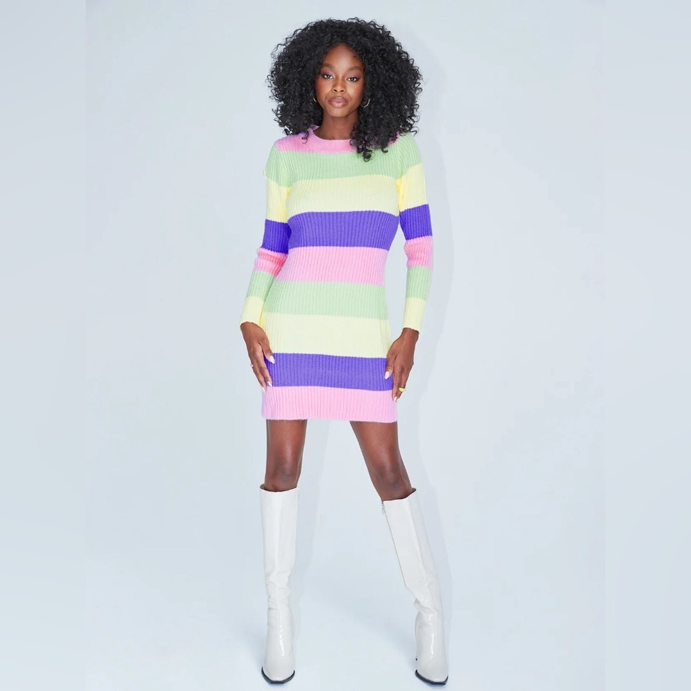 NWT CARA MINI DRESS STRIPE |Size M/L